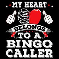 Cool My Heart Belongs To A Bingo Caller Valentines Day Heart 16 in Basic Backpack