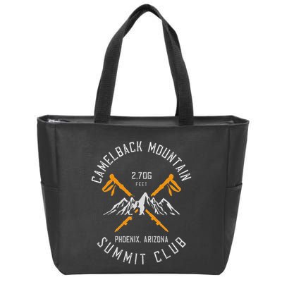 Camelback Mountain Hiking Phoenix Arizona Zip Tote Bag