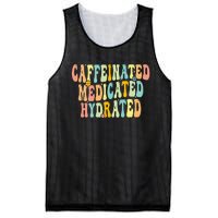 Caffeinated Medicated Hydrated Saying Nurse Teacher Mesh Reversible Basketball Jersey Tank