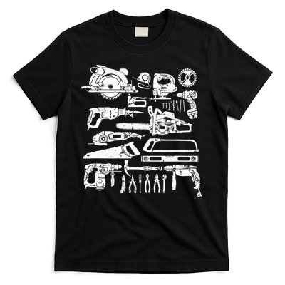 Carpenter Mechanic Hand Power Tool Saw Handyman Woodworker T-Shirt