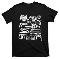 Carpenter Mechanic Hand Power Tool Saw Handyman Woodworker T-Shirt