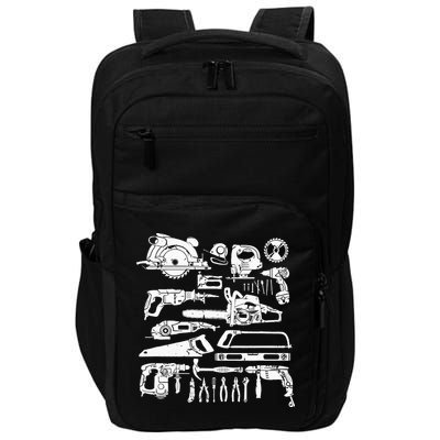 Carpenter Mechanic Hand Power Tool Saw Handyman Woodworker Impact Tech Backpack
