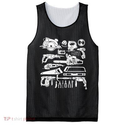 Carpenter Mechanic Hand Power Tool Saw Handyman Woodworker Mesh Reversible Basketball Jersey Tank