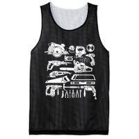 Carpenter Mechanic Hand Power Tool Saw Handyman Woodworker Mesh Reversible Basketball Jersey Tank