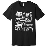 Carpenter Mechanic Hand Power Tool Saw Handyman Woodworker Premium T-Shirt