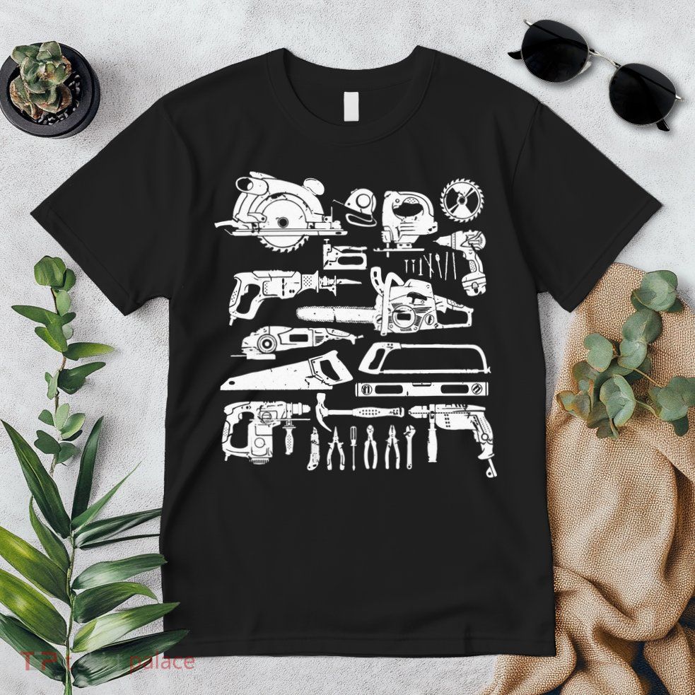 Carpenter Mechanic Hand Power Tool Saw Handyman Woodworker Premium T-Shirt