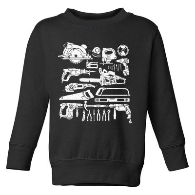 Carpenter Mechanic Hand Power Tool Saw Handyman Woodworker Toddler Sweatshirt
