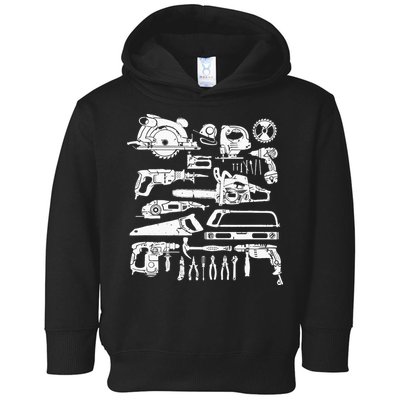 Carpenter Mechanic Hand Power Tool Saw Handyman Woodworker Toddler Hoodie