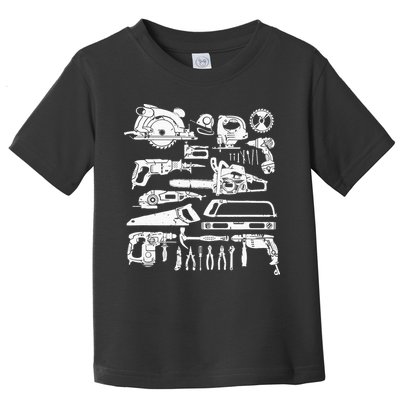 Carpenter Mechanic Hand Power Tool Saw Handyman Woodworker Toddler T-Shirt