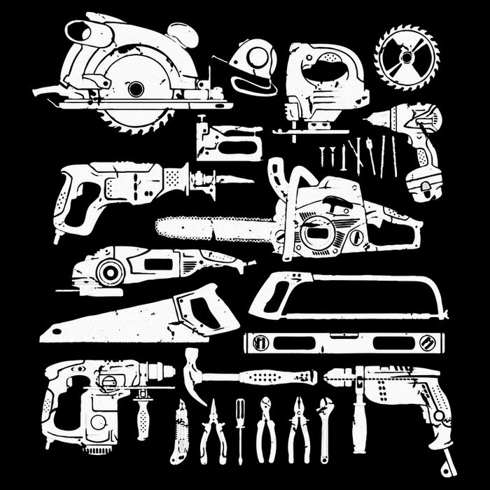 Carpenter Mechanic Hand Power Tool Saw Handyman Woodworker Toddler T-Shirt