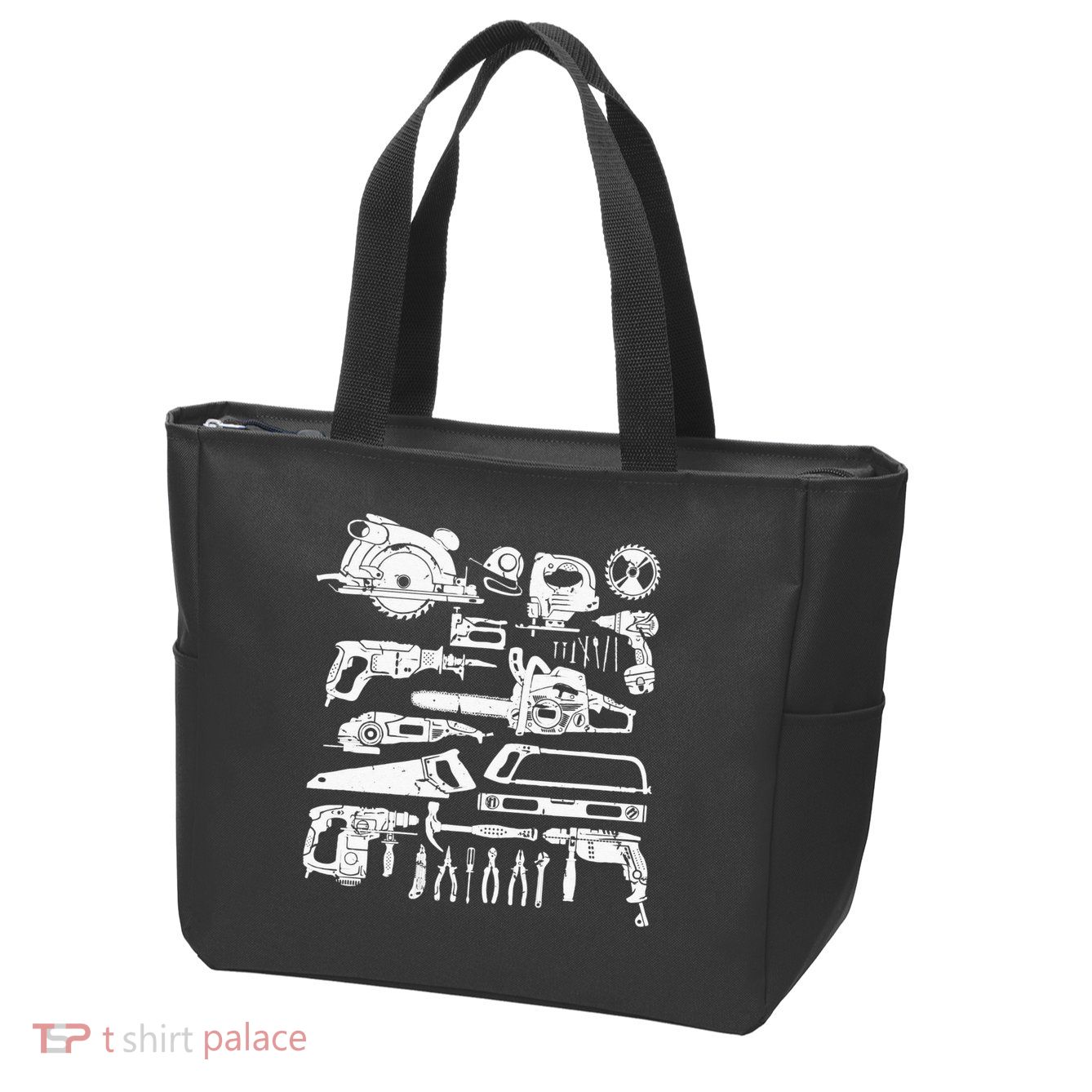 Carpenter Mechanic Hand Power Tool Saw Handyman Woodworker Zip Tote Bag