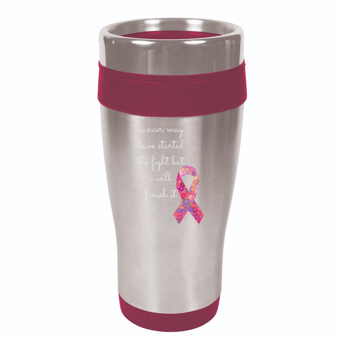 Cancer May Have Started The Fight But I Will Finish It Gift 16oz Travel Tumbler