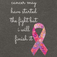 Cancer May Have Started The Fight But I Will Finish It Gift Cotton Canvas Backpack