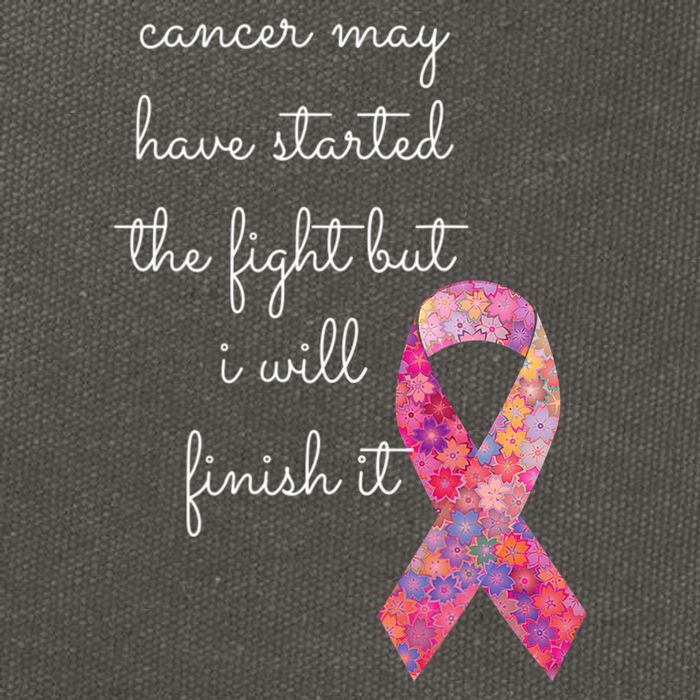 Cancer May Have Started The Fight But I Will Finish It Gift Cotton Canvas Backpack