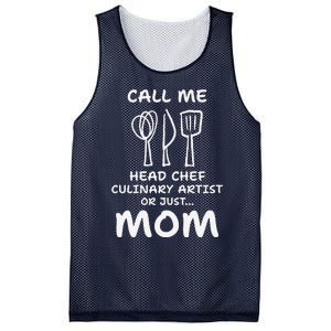 Call Me Head Chef Culinary Artist Or Just Mom Cooking Mesh Reversible Basketball Jersey Tank