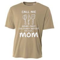 Call Me Head Chef Culinary Artist Or Just Mom Cooking Cooling Performance Crew T-Shirt