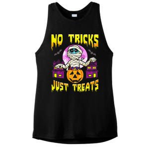 Cute Mummy Halloween No Tricks Just Treats Spooky Costume Ladies PosiCharge Tri-Blend Wicking Tank