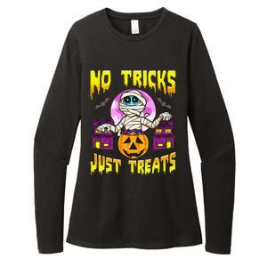 Cute Mummy Halloween No Tricks Just Treats Spooky Costume Womens CVC Long Sleeve Shirt