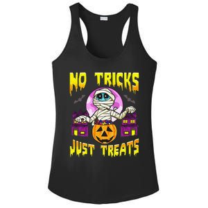 Cute Mummy Halloween No Tricks Just Treats Spooky Costume Ladies PosiCharge Competitor Racerback Tank