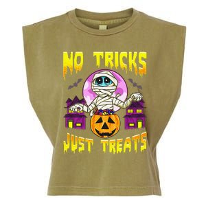 Cute Mummy Halloween No Tricks Just Treats Spooky Costume Garment-Dyed Women's Muscle Tee