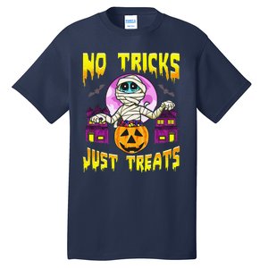 Cute Mummy Halloween No Tricks Just Treats Spooky Costume Tall T-Shirt