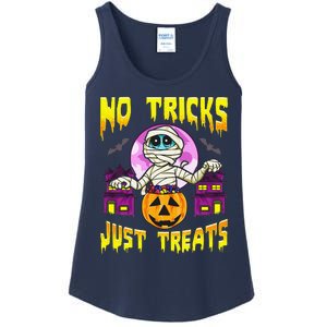 Cute Mummy Halloween No Tricks Just Treats Spooky Costume Ladies Essential Tank