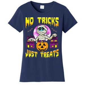 Cute Mummy Halloween No Tricks Just Treats Spooky Costume Women's T-Shirt