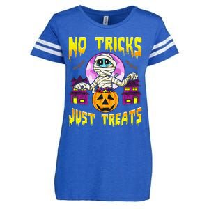 Cute Mummy Halloween No Tricks Just Treats Spooky Costume Enza Ladies Jersey Football T-Shirt