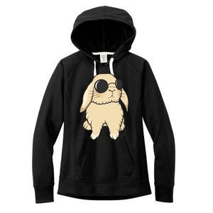 Cute Mini Holland Lop Bunny Rabbit Lover Sunglasses Easter Gift Women's Fleece Hoodie