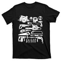 Carpenter Mechanic Hand Power Tool Saw Handyman Woodworker T-Shirt