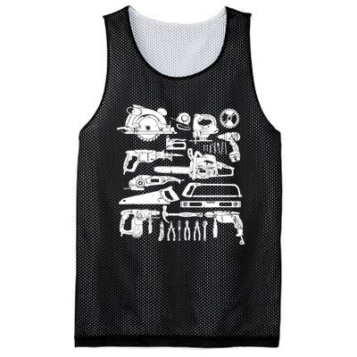 Carpenter Mechanic Hand Power Tool Saw Handyman Woodworker Mesh Reversible Basketball Jersey Tank