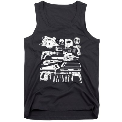 Carpenter Mechanic Hand Power Tool Saw Handyman Woodworker Tank Top