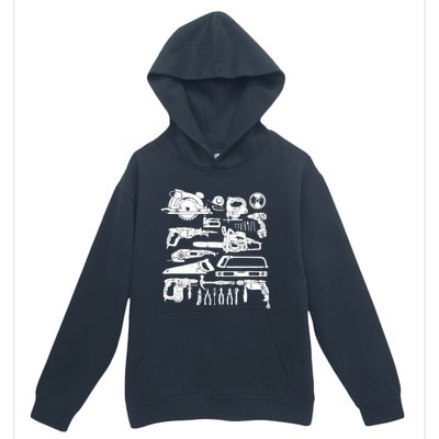 Carpenter Mechanic Hand Power Tool Saw Handyman Woodworker Urban Pullover Hoodie