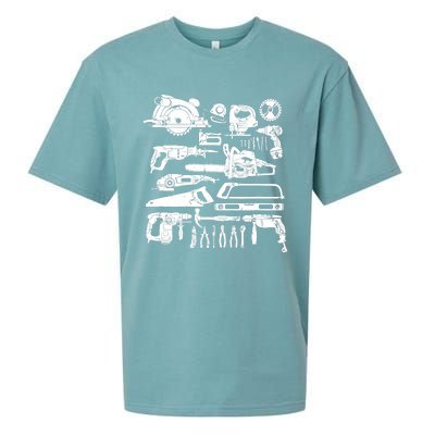 Carpenter Mechanic Hand Power Tool Saw Handyman Woodworker Sueded Cloud Jersey T-Shirt