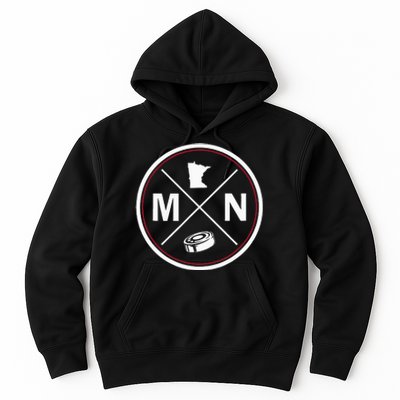 Classic Minnesota Hockey MN Outline Hoodie