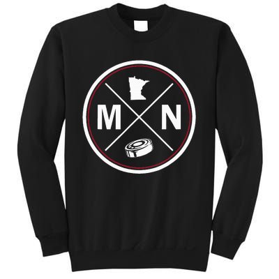 Classic Minnesota Hockey MN Outline Sweatshirt