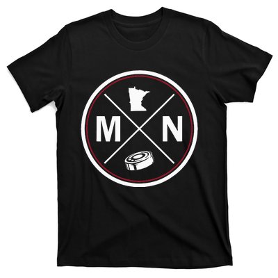 Classic Minnesota Hockey MN Outline T-Shirt