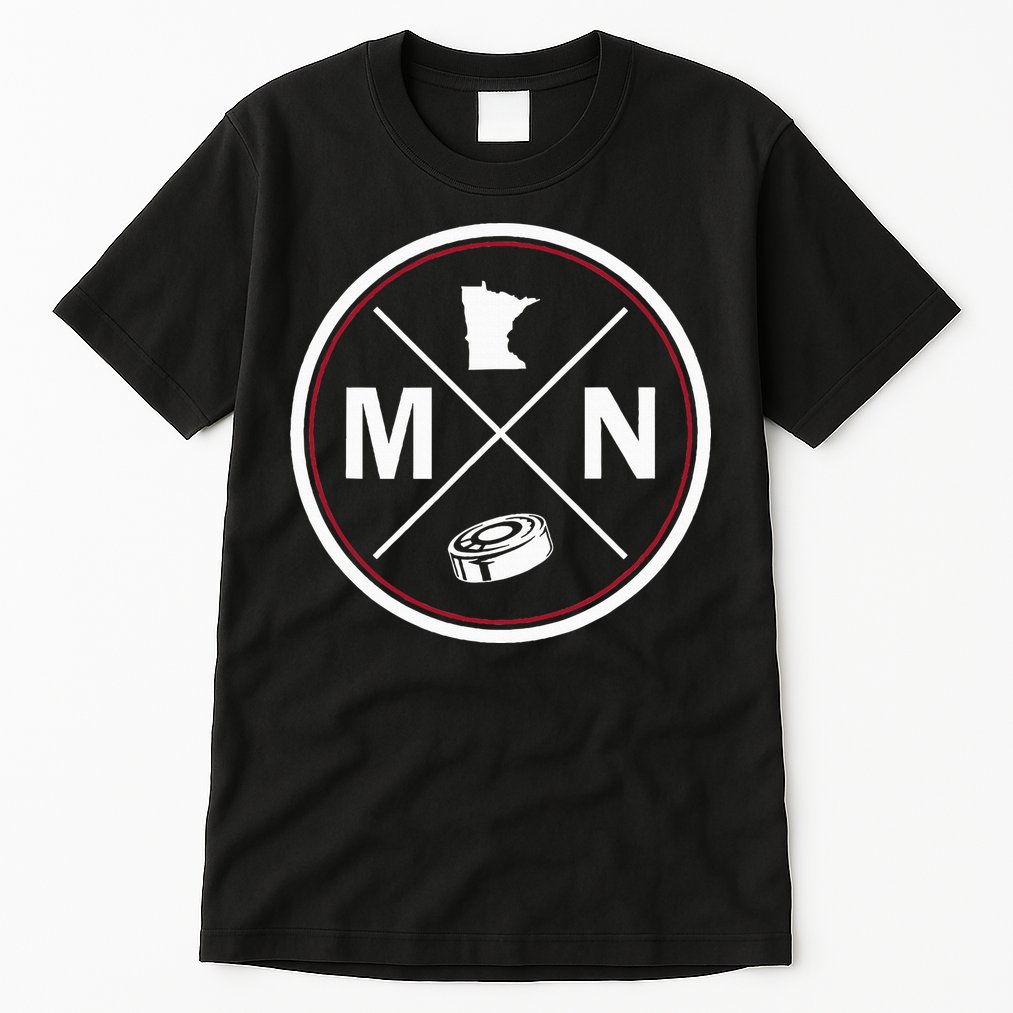 Classic Minnesota Hockey MN Outline Tall T-Shirt
