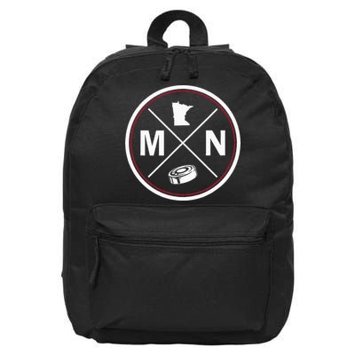 Classic Minnesota Hockey MN Outline 16 in Basic Backpack