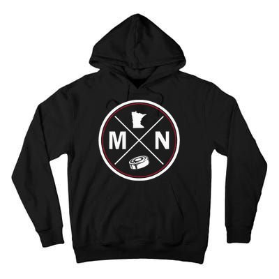 Classic Minnesota Hockey MN Outline Tall Hoodie