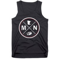 Classic Minnesota Hockey MN Outline Tank Top