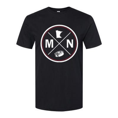 Classic Minnesota Hockey MN Outline Softstyle CVC T-Shirt