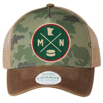 Classic Minnesota Hockey MN Outline Legacy Tie Dye Trucker Hat