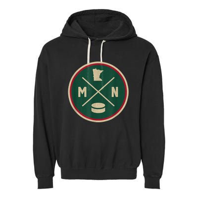 Classic Minnesota Hockey MN Outline Garment-Dyed Fleece Hoodie