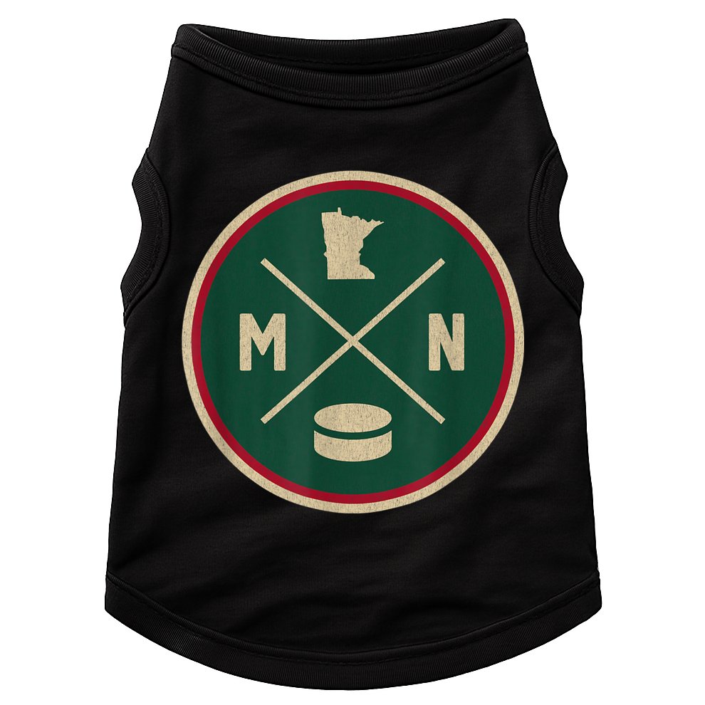Classic Minnesota Hockey MN Outline Doggie Tank