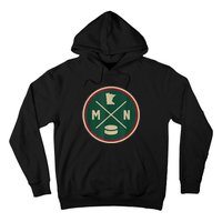 Classic Minnesota Hockey MN Outline Hoodie