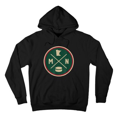 Classic Minnesota Hockey MN Outline Hoodie