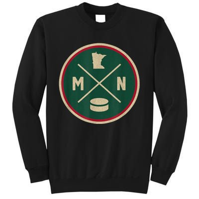 Classic Minnesota Hockey MN Outline Sweatshirt