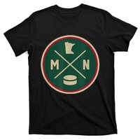 Classic Minnesota Hockey MN Outline T-Shirt