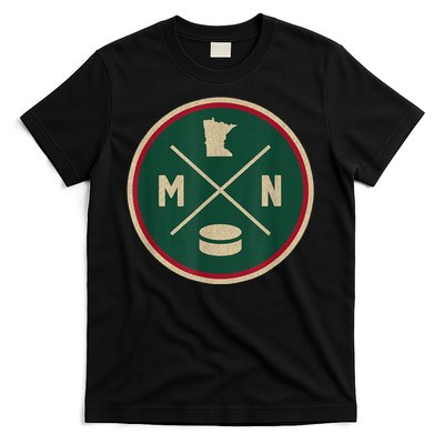 Classic Minnesota Hockey MN Outline T-Shirt